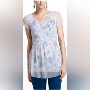 Anthropologie Meadow Rue Dahlia Tulle Layered Top Size Small